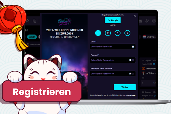 TurboWins Casino Konto registrieren