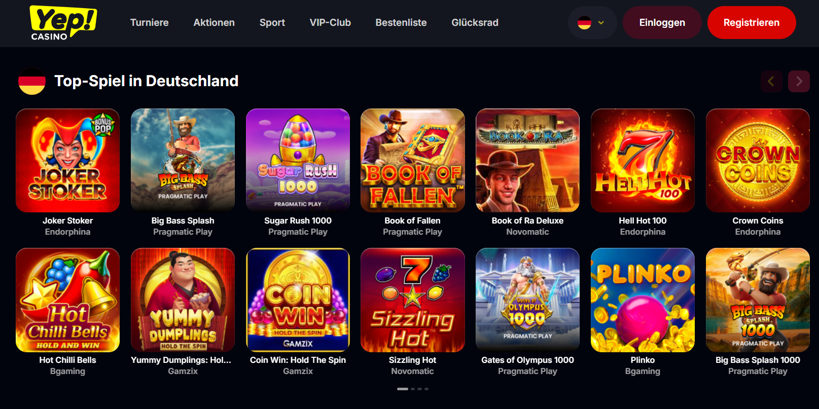 Online kaszinó játékok képernyőképe