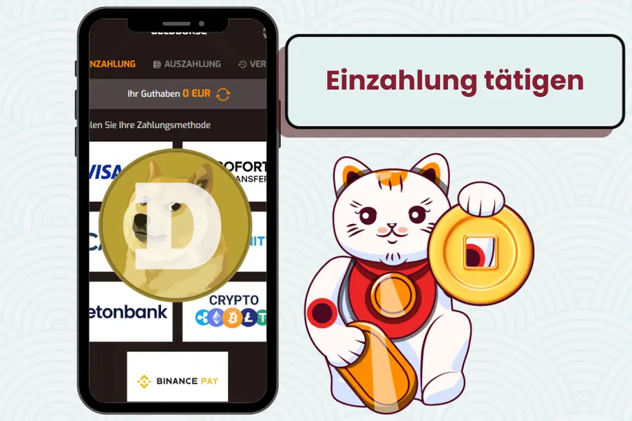 Einzahlung mit Dogecoin im Online Casino tätigen