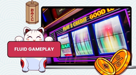 A slot machine displaying a