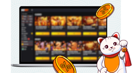 A selection of games available on Nix.Bet with a cat mascot and bonus elements.