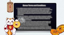 Happy cartoon cat holding a gold coin and a loop to search for casinos with a good feedback