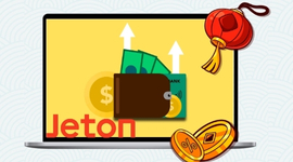 A brown wallet with money and coins on a laptop screen with the 