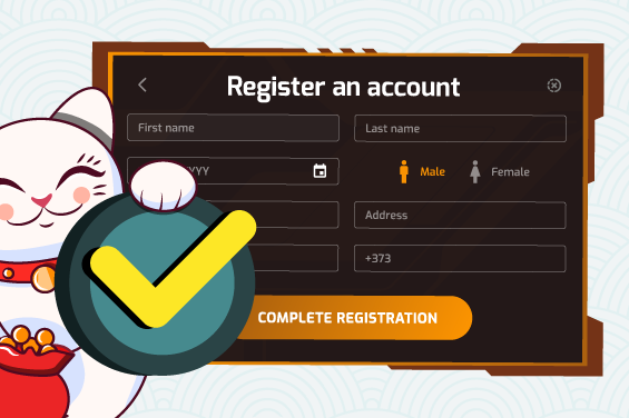 Register your account by adding your personal details and completing KYC.